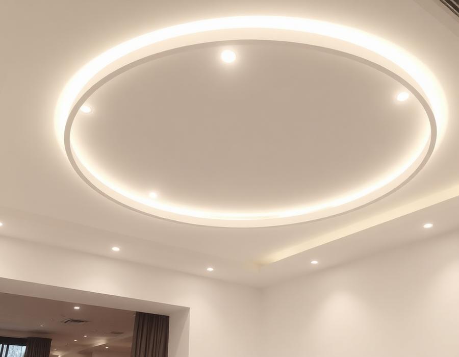 Falsos techos con iluminación LED